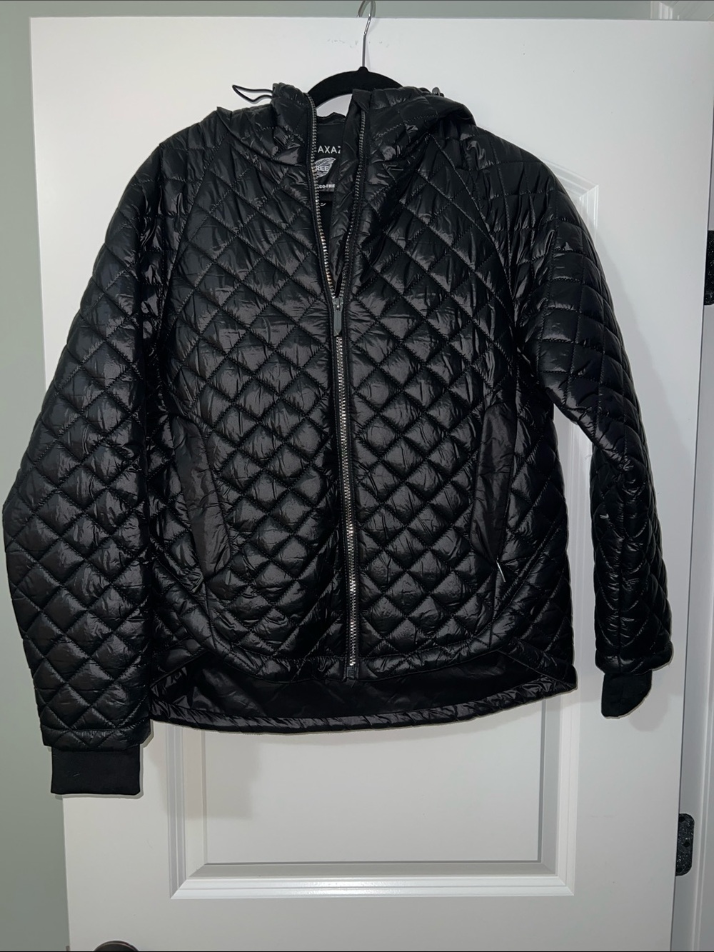 BCBG Maxazria Quilted Hooded Jacket - Black